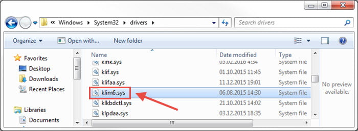 Image: the Drivers folder