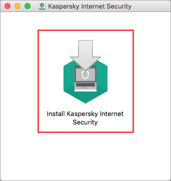 Starting the installation of Kaspersky Internet Security 20 for Mac