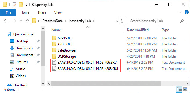 Kaspersky Security Cloud 19 trace files