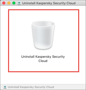 Starting the uninstallation wizard for Kaspersky Security Cloud 20 for Mac