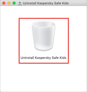 Starting the uninstallation of Kaspersky Safe Kids for Mac