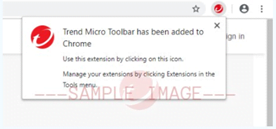 Success Notification in Adding Trend Micro Toolbar in Chrome