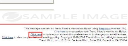 Trend Micro email notice