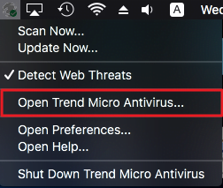 Open the Trend Micro Antivirus...