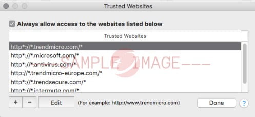 Trusted Websites