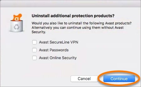 Uninstall additional security products