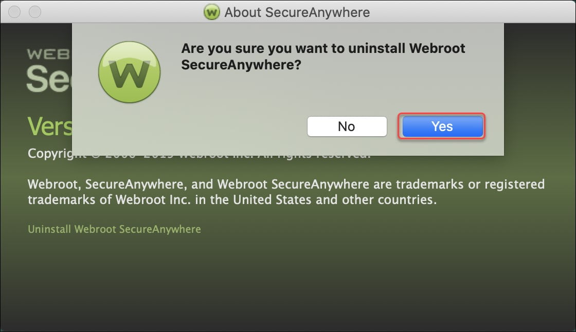 Uninstall Webroot SecureAnywhere