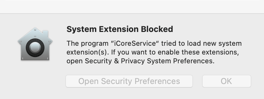 System Extension Blocked