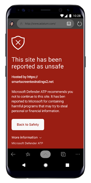 Image of site reported unsafe.