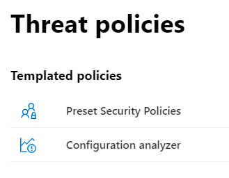 Click the Preset Security Policies tile.