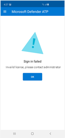 Image of sign-in failed  please contact administrator.