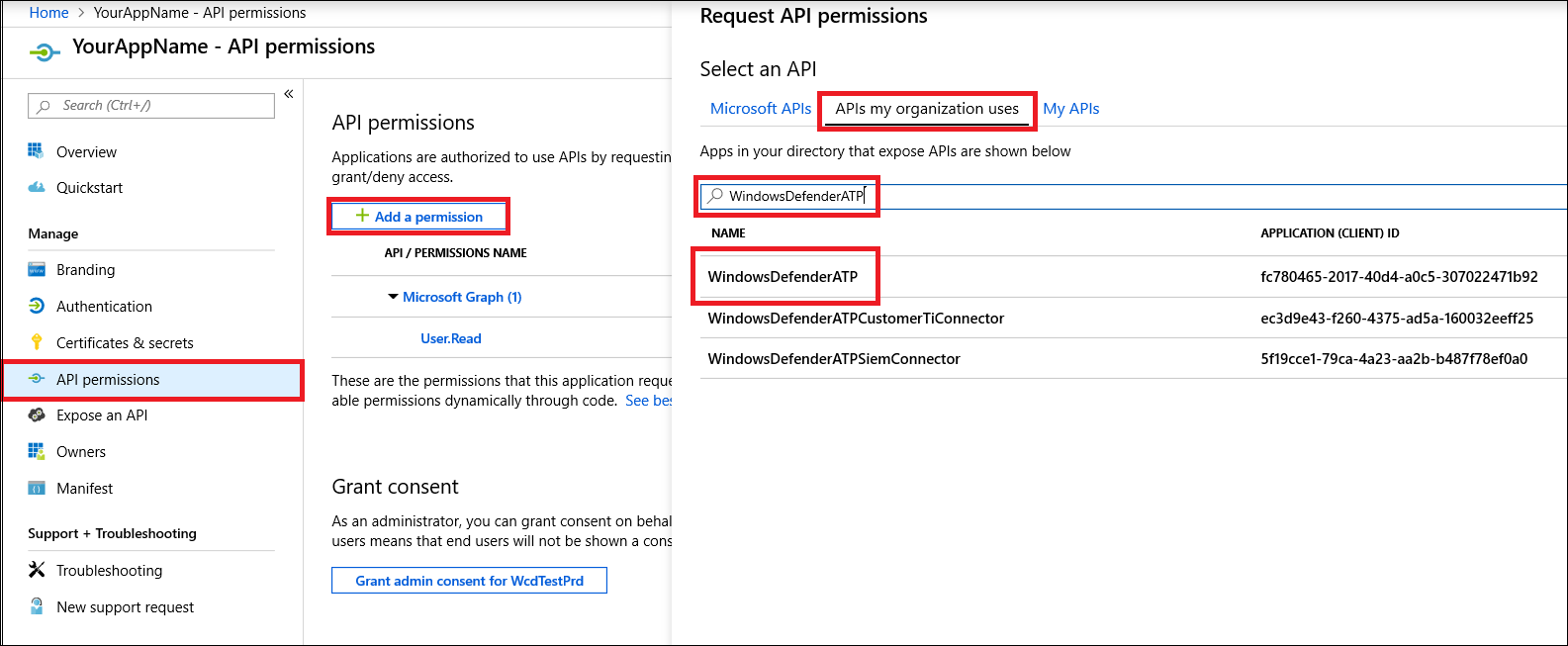 Image of API access and API selection1.
