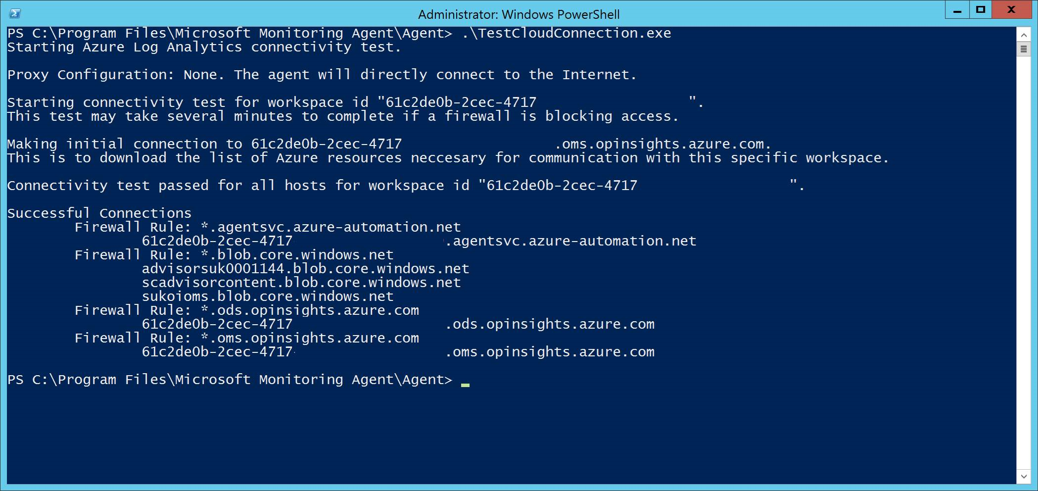Image of administrator in Windows PowerShell.