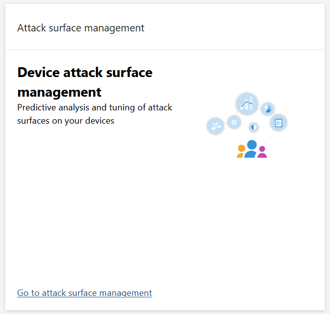 Attack surface management card.