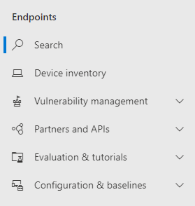 The Endpoints quick launch bar.