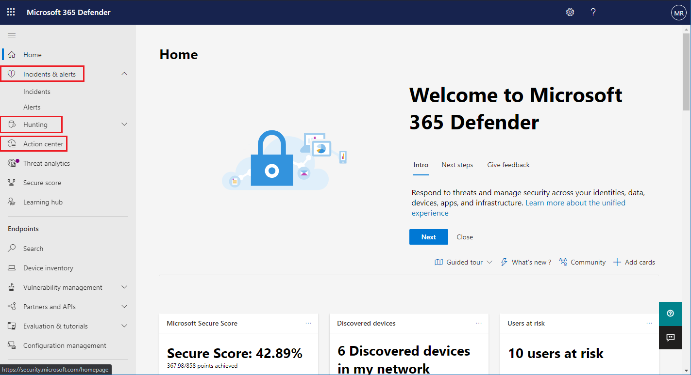 How to make sure Microsoft 365 Defender is enabled.