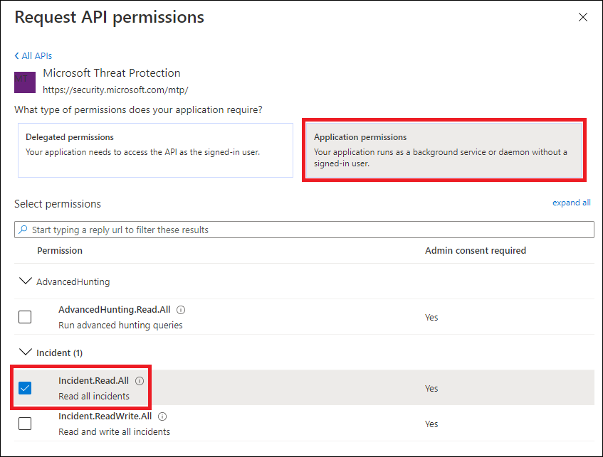 Image of API access and API selection.