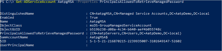 Powershell results.